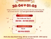 THÔNG BÁO NGHỈ LỄ GIẢI PHÓNG MIỀN NAM 30/4 VÀ QUỐC TẾ LAO ĐỘNG 1/5